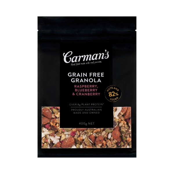 Carman's Granola Grain Free Raspberry Blueberry & Cranberry  | 400g