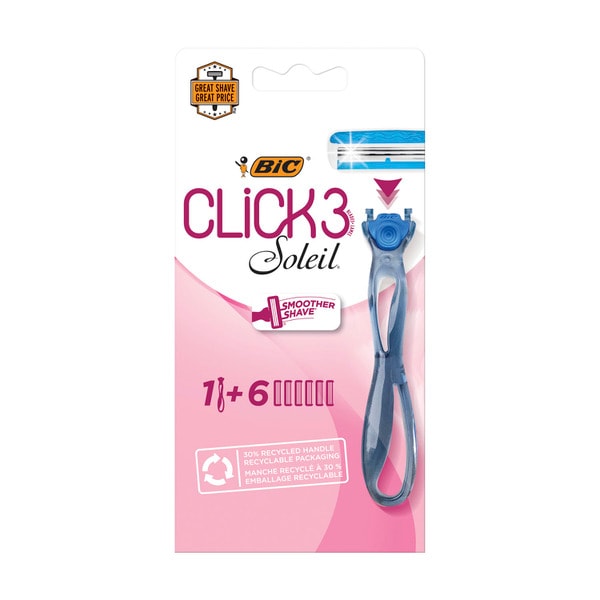 Bic Soleil Click 3 Disposable Razors | 6 pack