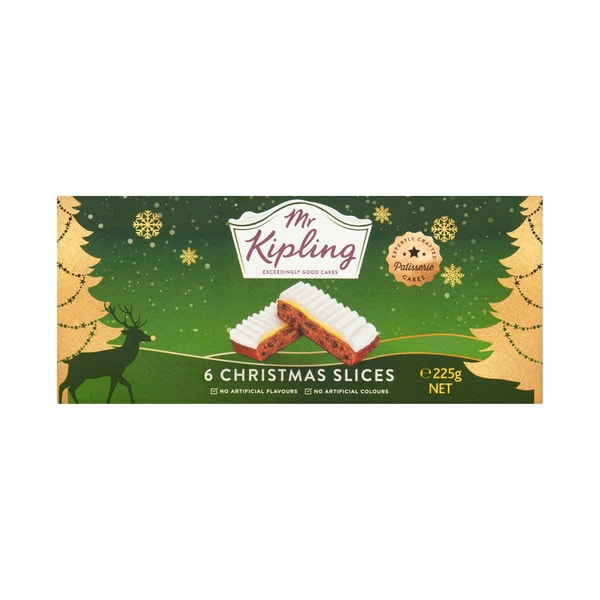 Mr Kipling Christmas Cake Slices 6 pack | 225g