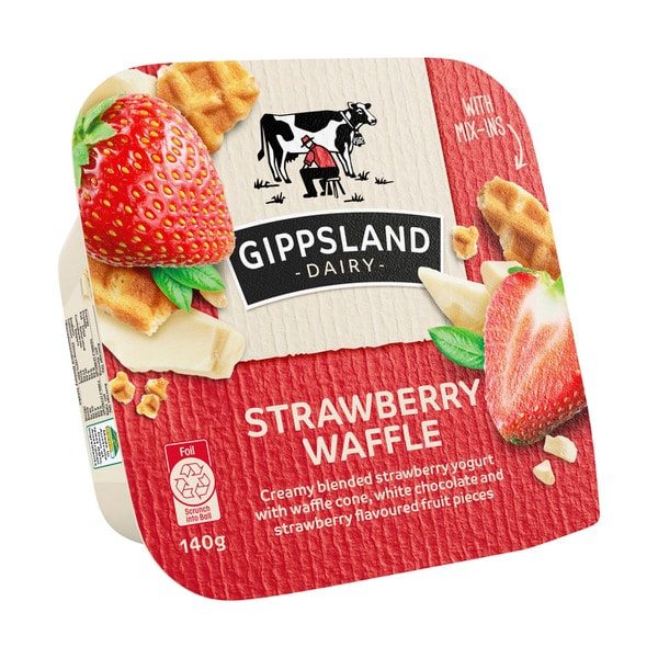 Gippsland Dairy Strawberry Waffle Mix-Ins | 140g