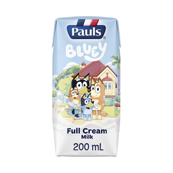 Pauls Bluey Kids UHT Full Cream Milk 6x200mL | 6 pack
