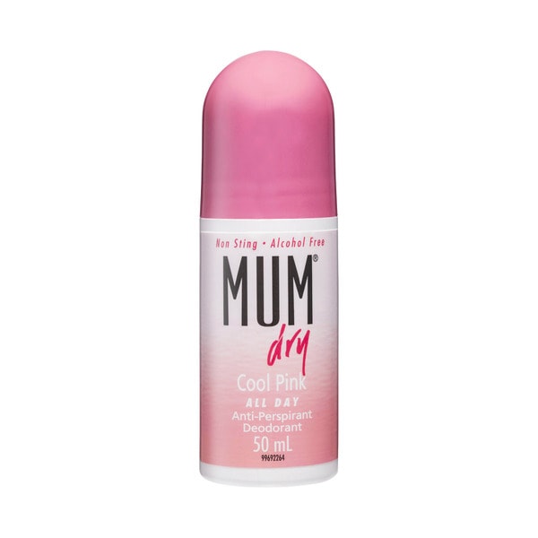 Mum Dry Antiperspirant Cool Pink All Day Roll On Deodorant | 50mL