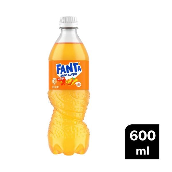 Fanta Orange Zero Sugar Soft Drink Bottle | 600mL