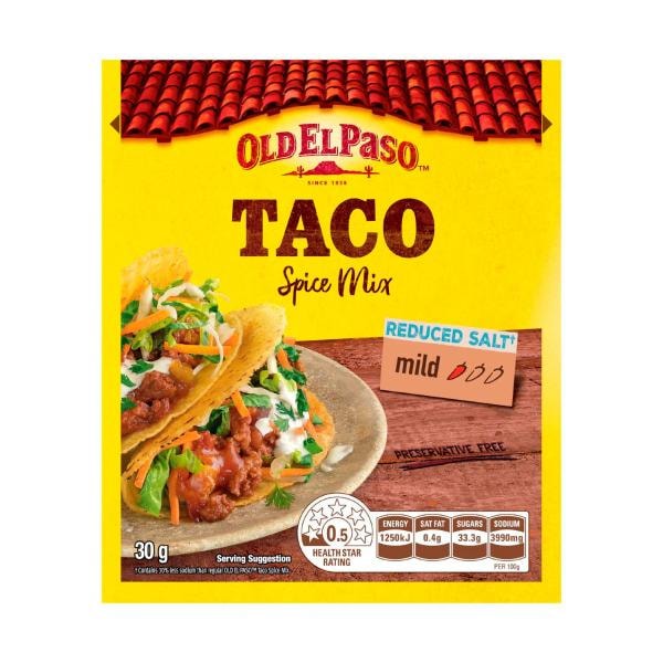 Old El Paso Reduced Salt Spice Mix Taco | 30g
