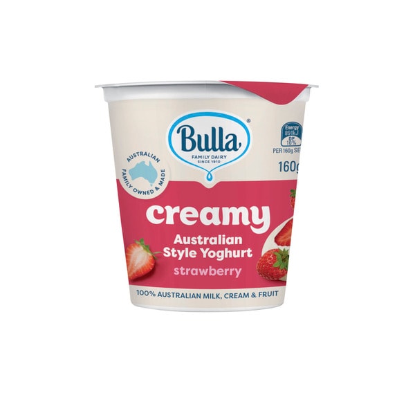 Bulla Creamy Australian Style Yoghurt Strawberry | 160g