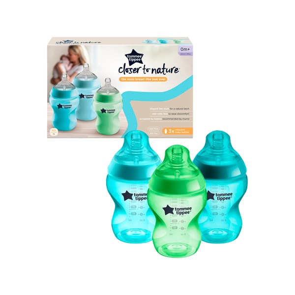 Tommee Tippee Baby Bottle 260ml 3 Pack Newborn+ | 3 pack