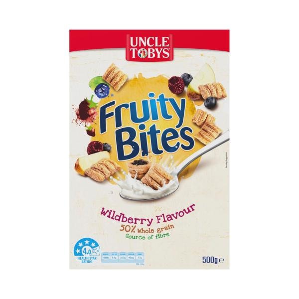 Uncle Tobys Fruity Bites Wildberry Flavour Cereal | 500g