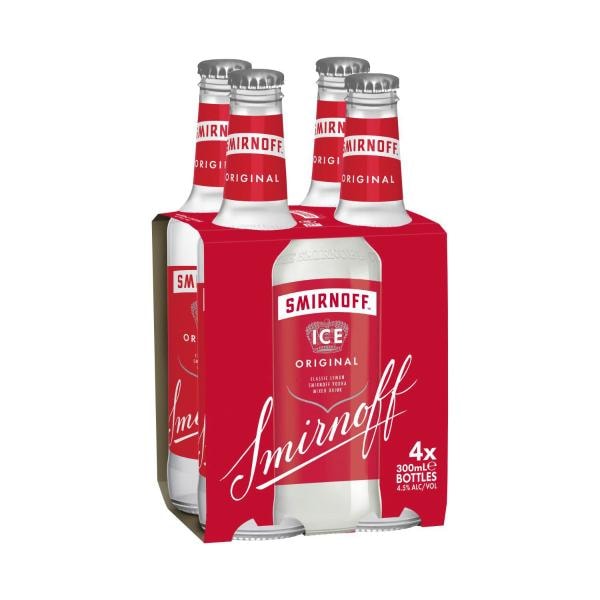 Smirnoff Ice Red Bottles 300mL | 4 Pack