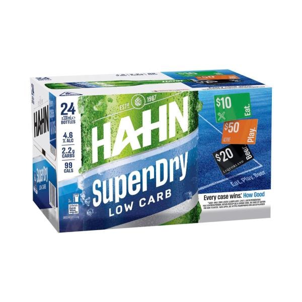Hahn Super Dry Bottle 330mL | 24 Pack
