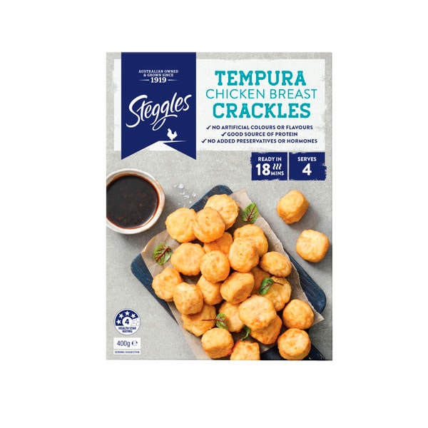 Steggles Frozen Chicken Breast Tempura Crackles | 400g