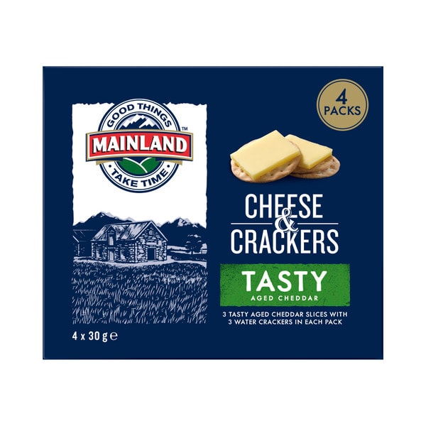 Mainland On The Go Tasty Cheese & Crackers 4 Pack | 120g