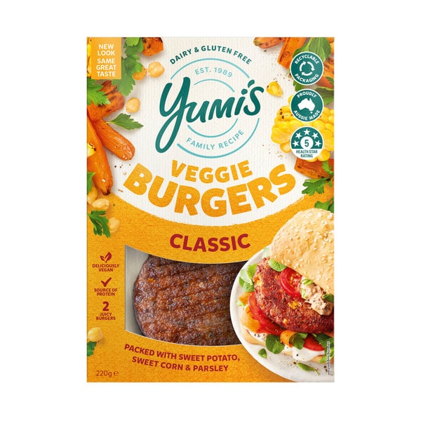 Yumis Classic Veggie Burger 2 pack | 220g