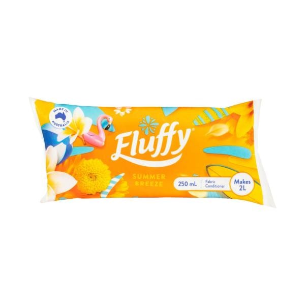 Fluffy Refill Sachet Liquid Fabric Softener Conditioner Summer Breeze | 250mL