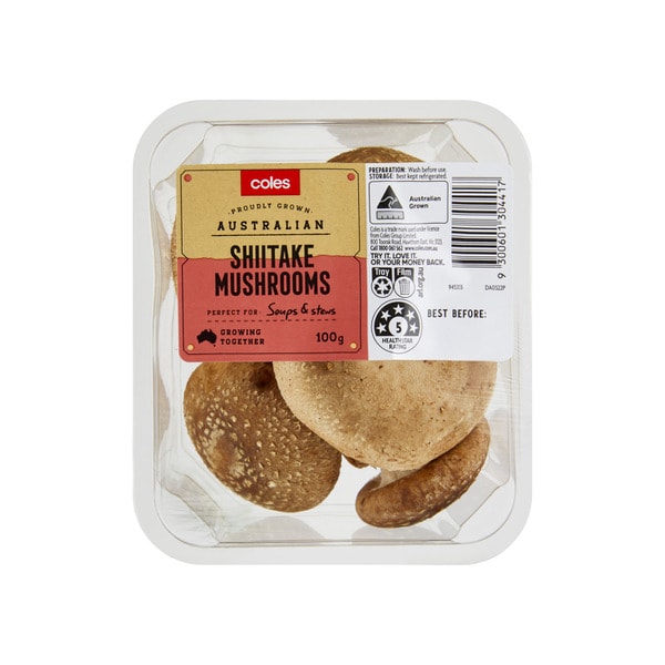 Coles Exotic Shiitake Mushrooms Prepacked | 100g