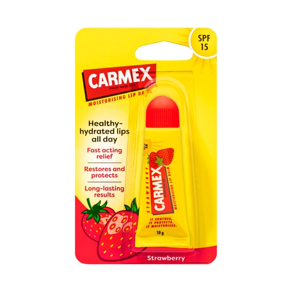 Carmex Strawberry Lip Balm Tube | 10g