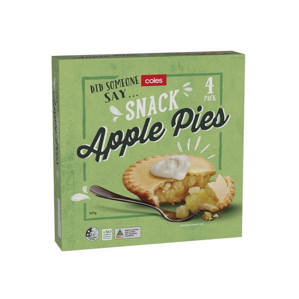 Coles Fruit Apple Pie Snack 4 pack | 500g