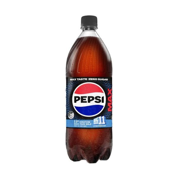 Pepsi Max No Sugar Cola Soft Drink Bottle | 1.25L