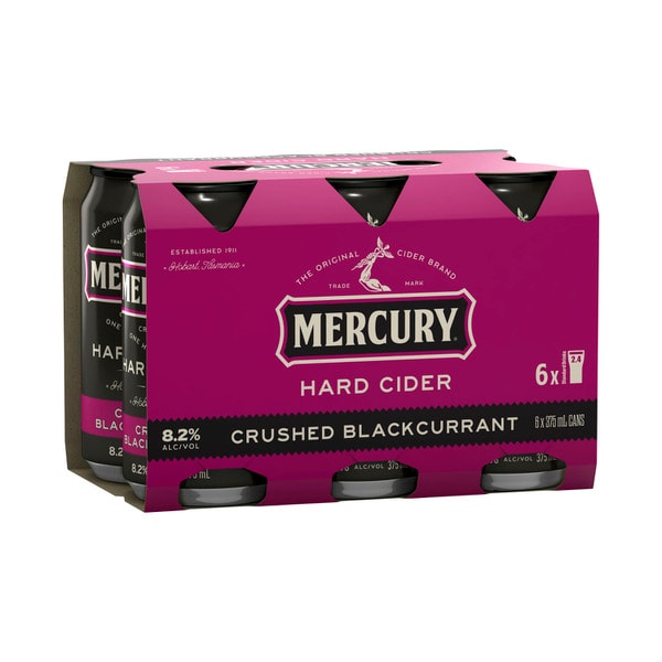 Mercury Hard Cider Blackcurrant Can 375mL | 6 Pack