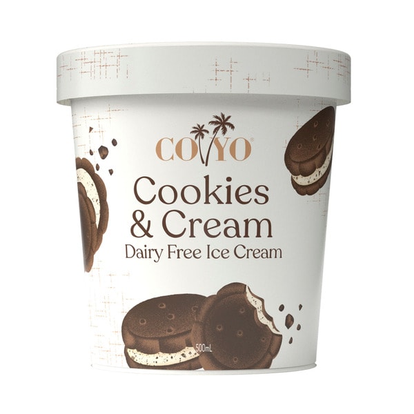 Coyo Dairy Free Probiotic Ice Cream Cookies & Cream | 500mL