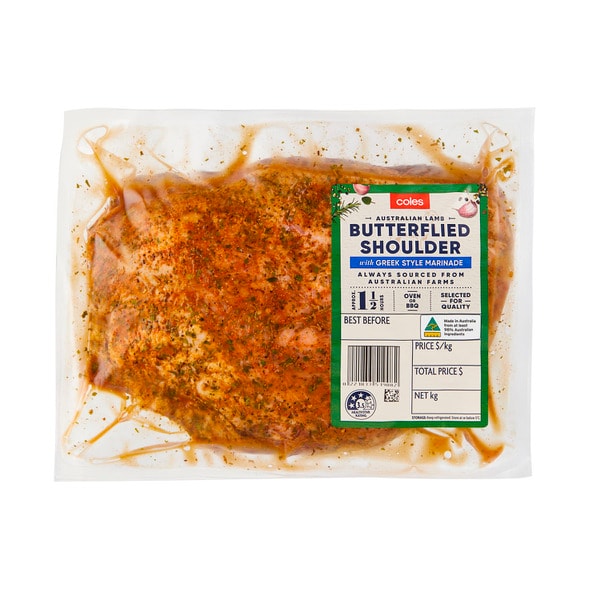 Coles Lamb Boneless Marinated Shoulder With Greek Style Rub | approx. 1kg
