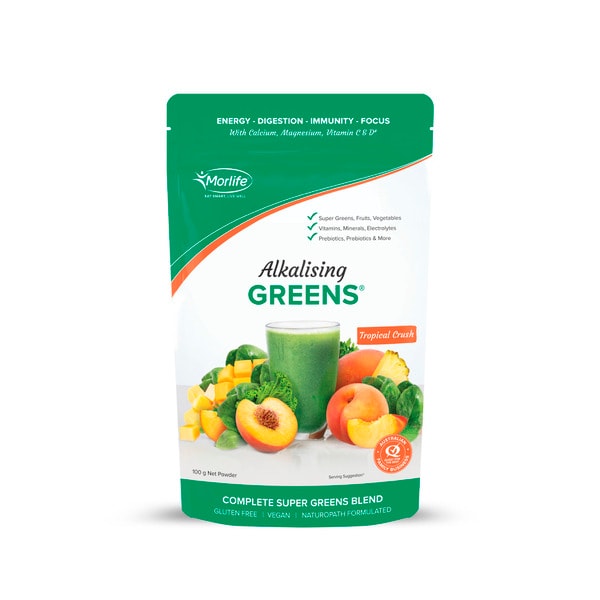 Morlife Alkalising Greens Tropical Crush Powder | 100g