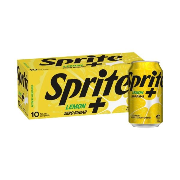 Sprite Lemon Plus Zero Sugar Cans 10x375mL | 10 pack