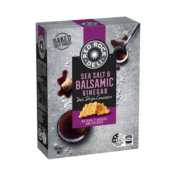 Red Rock Deli Sea Salt & Balsamic Deli Style Crackers | 135g