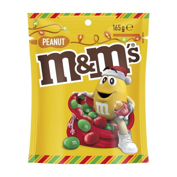 M&M's Christmas Peanut Chocolate Red & Green Snack & Share Bag | 165g