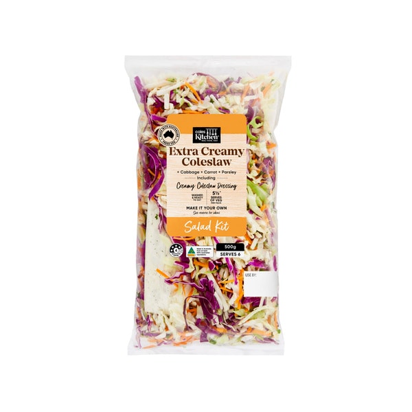 Coles Kitchen Salad Extra Creamy Coleslaw Kit | 500g