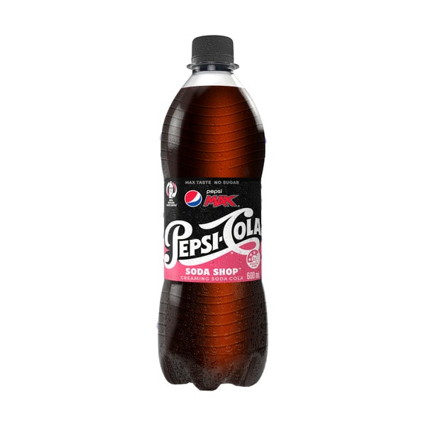 Pepsi Max No Sugar Creaming Soda Cola Soft Drink Bottle | 600mL
