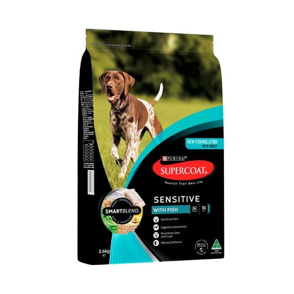 Supercoat Adult Sensitive With Fish Dry Dog Food | 2.6kg