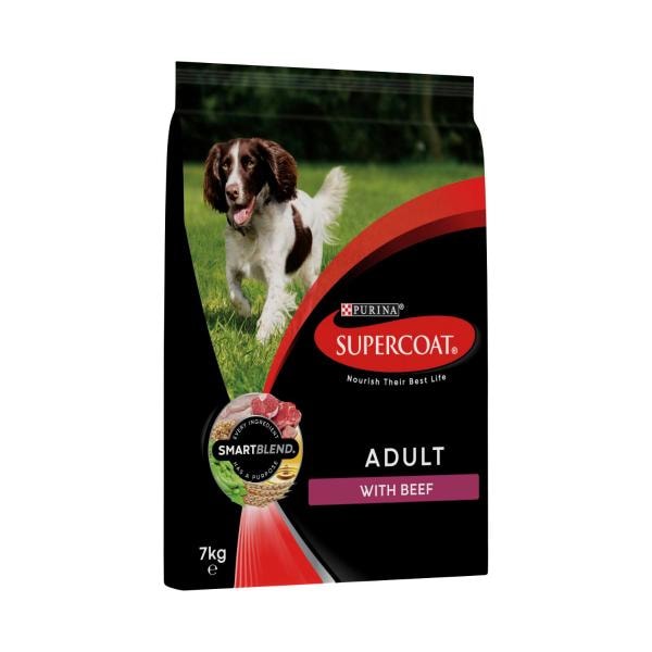 Supercoat Adult With Beef Dry Dog Food | 7kg