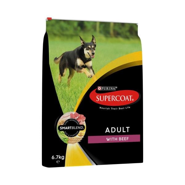 Supercoat Adult Active With Beef Dry Dog Food | 6.7kg