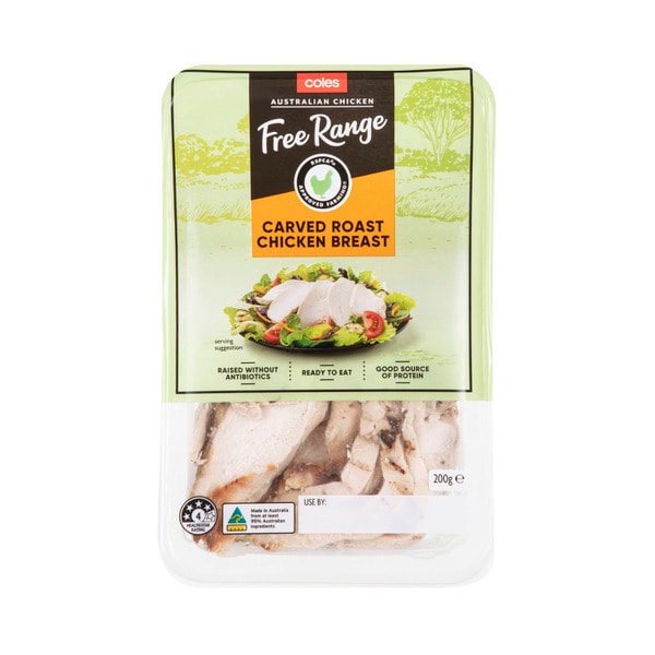 Coles Free Range Chicken Breast Carved Roast | 200g
