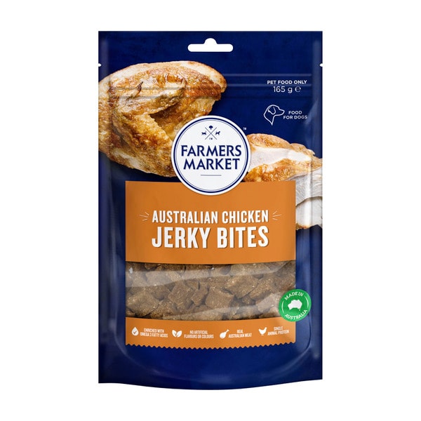 Farmers Market Dog Treats Australian Chicken Jerky Bites | 165g