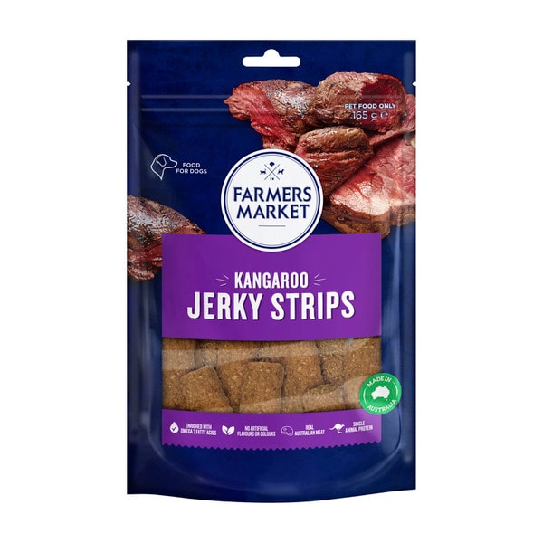 Farmers Market Dog Treats Australian Kangaroo Jerky Strips Dog Treat | 165g
