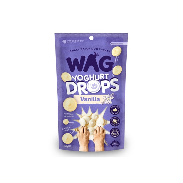 Wag Yoghurt Drops Vanilla Dog Treat | 150g