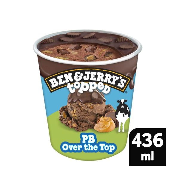 Ben & Jerrys Topped PB Overtop | 436mL