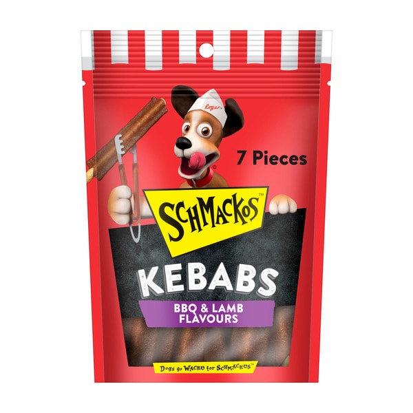 Schmackos Dog Treat BBQ Lamb Kebab | 7 pack