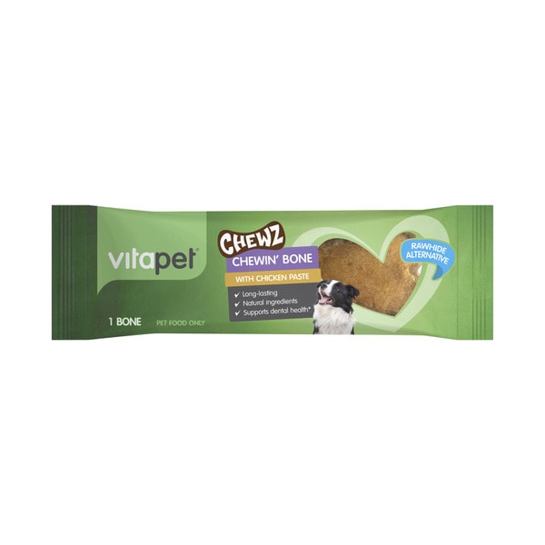 Vitapet Chewz Rawhide Alternative Bones With Chicken Pasta Dog Treat | 1 pack