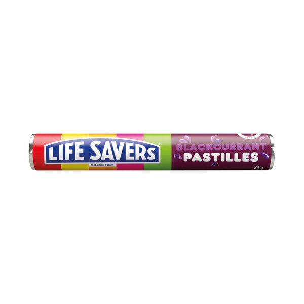 Lifesavers Blackcurrant Pastilles Single Roll | 34g