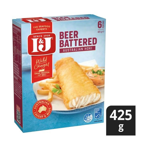 I&J Beer Battered Fish Fillets | 425g