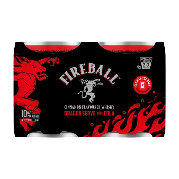 Fireball Apple 6.6% Can 355mL | 4 Pack