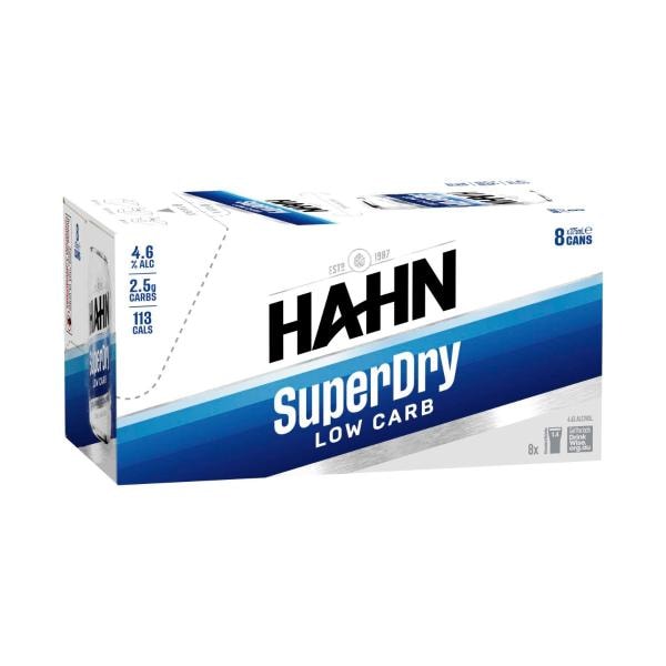 Hahn Super Dry Can 375mL | 8 Pack