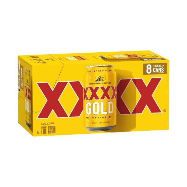 XXXX Gold Can 375mL | 8 Pack