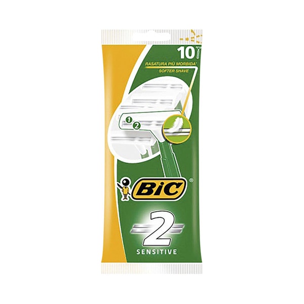 Bic Twin Blade Disposable Razors for Sensitive Skin | 10 pack