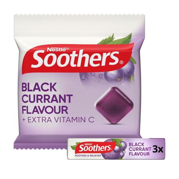Soothers Blackcurrant Flavour Throat Lozenges 3X10 Multipack  | 3 pack