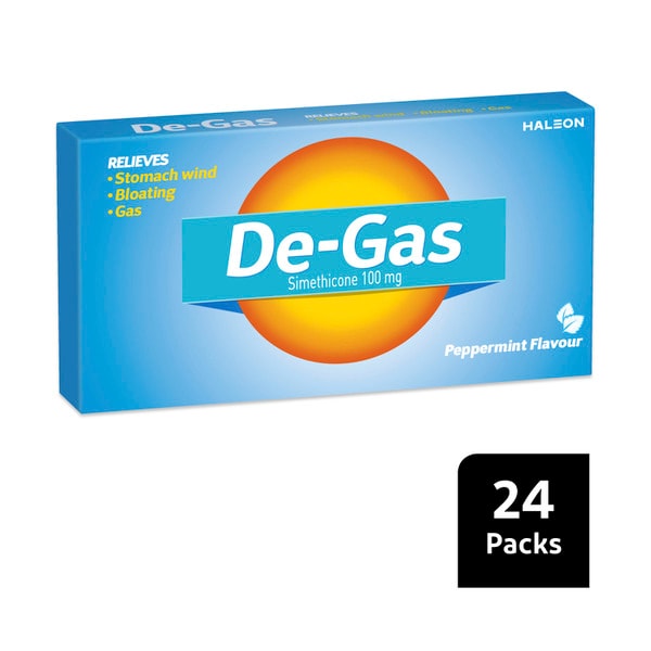 De Gas helps to relieve stomach wind bloating & gas | 24 pack