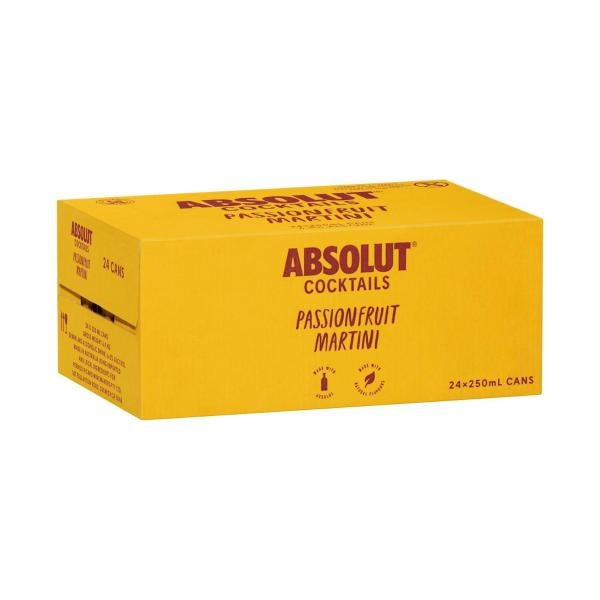 Absolut Cocktails Passionfruit Martini Can 250mL | 24 Pack