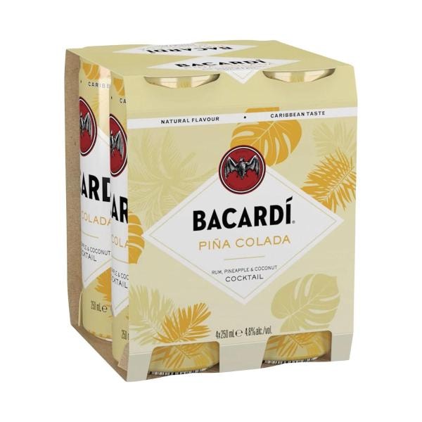 Bacardi Pina Colada Can 250mL | 4 Pack